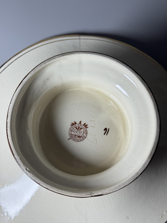 Image 1 of Boch Frères Keramis Art Deco Centerpiece by Raymond Chevalier, Belgium, 1930s