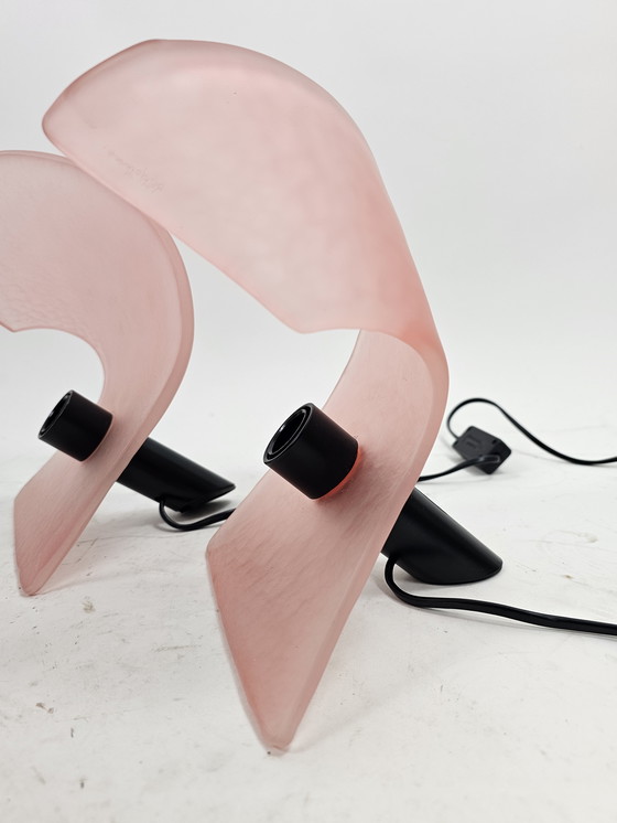 Image 1 of Set van 2 de Mayo glazen tafellampen 1980s