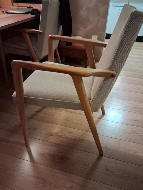4 Wilkhahn chairs from the 1960s, Dining chairs, Textile, Wood, Beige (photo 4 of 5)