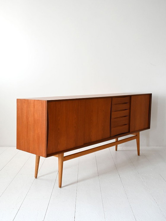Image 1 of Vintage Scandinavian Teak Sideboard with Drawers