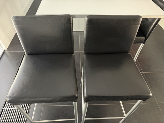4 Hockers Walter Knoll – Barkrukken, Leather, Metal (photo 9 of 15)