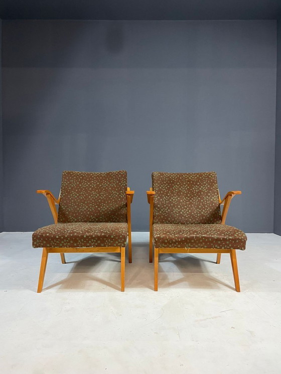 Image 1 of Paar retro fauteuils van Jitona Soběslav, Tsjecho-Slowakije, 1970