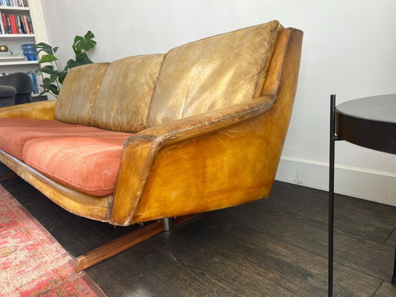 Sofá Mid-Century Fredrik A. Kayser Modelo 807 – Sofás de 3 plazas, Textile, Wood (photo 7 of 20)