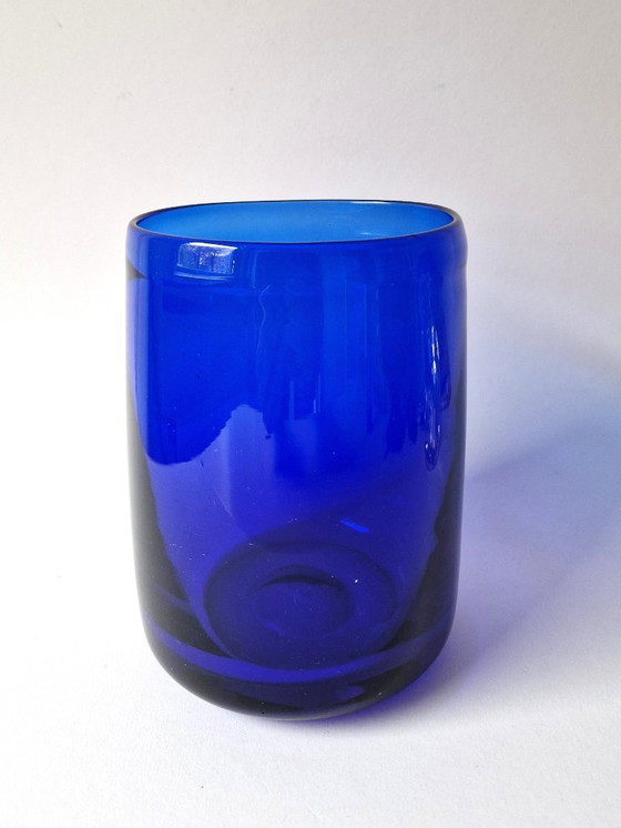 Image 1 of Kosta Boda - Grande vaso blu cobalto di Erik Höglund