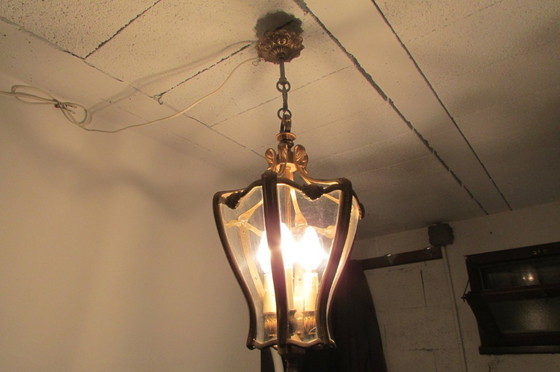 Image 1 of Lanterna d'ingresso in bronzo, 6 lati, 3 luci