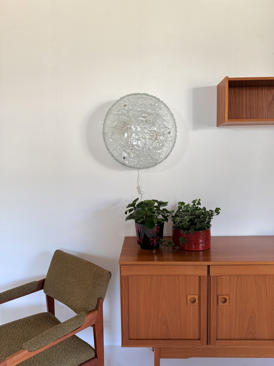 Image 1 of Tabour XL iceglass wall/ceiling lamp, Kaiser Leuchte '70