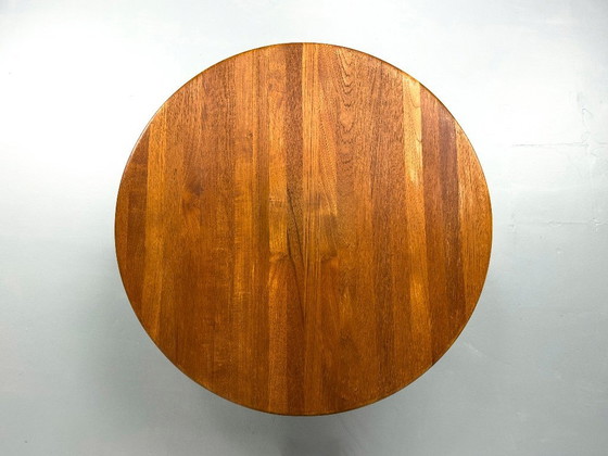 Image 1 of Circular Teak Coffee Table from Mikael Laursen, 1960s