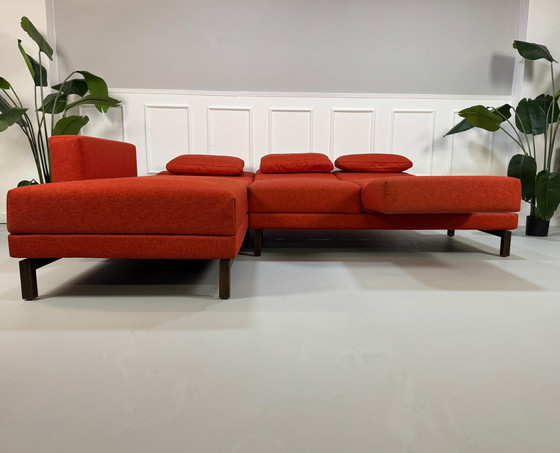 Image 1 of Brühl Moule Small fabric corner sofa orange oak