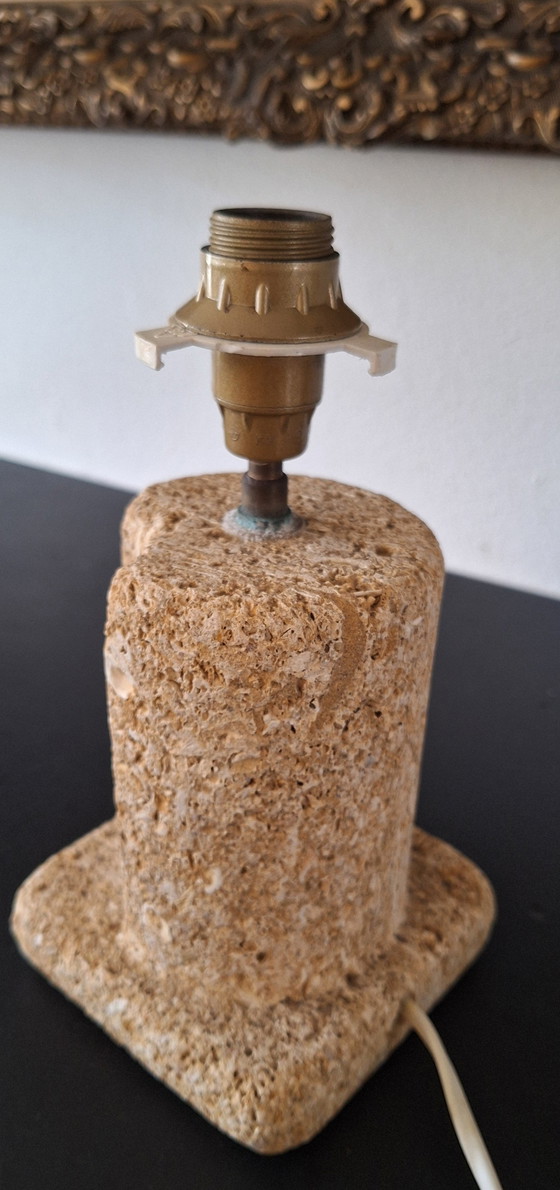 Image 1 of Table Lamp Lamp G. Esnault Sculpture Brutalist Stone Shape Gilles Paul Esnault
