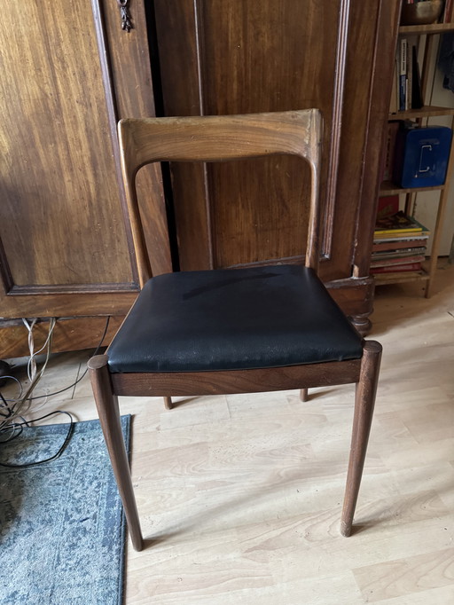 Sedia da pranzo di design scandinavo anni '60