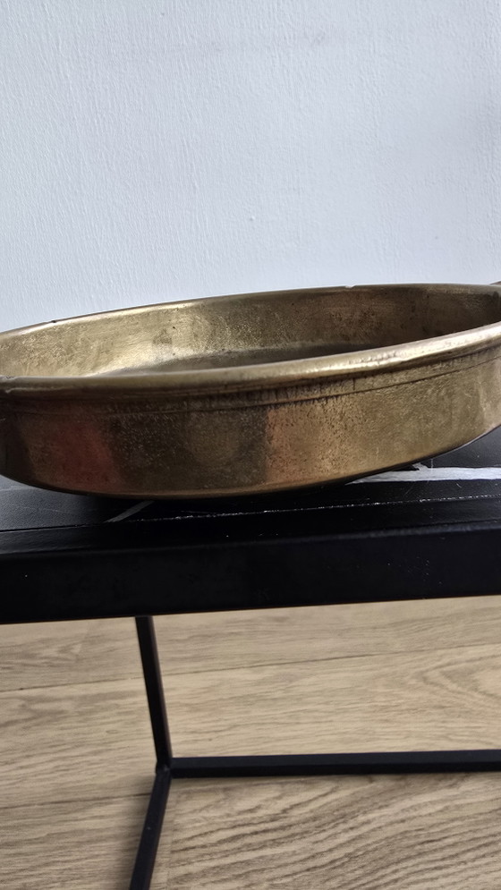 Vintage Solid Brass Studio Bowl – Signed Artisan Piece (1950s–1970s) (photo 7 of 15)