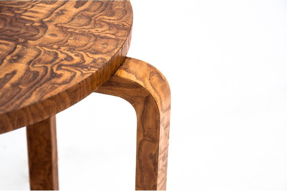 Image 1 of Runder Tisch im Art déco-Stil, Polen, 1950er Jahre