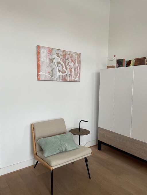 Beautiful painting of boy and bird