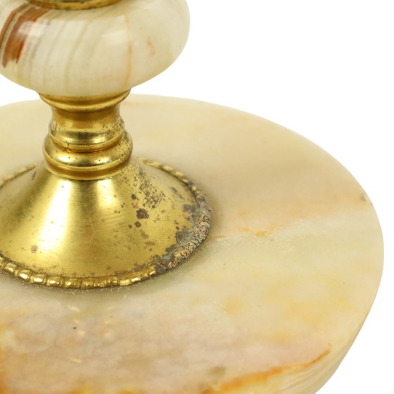 Image 1 of Vintage Table Lamp Onyx Marble