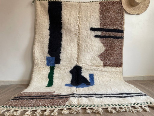 Tapis Beni Ouarain en laine authentique 250cmx150cm