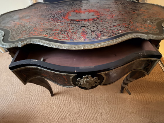 Boulle Coffee Table, Bronze, Wood, Black (photo 3 of 12)