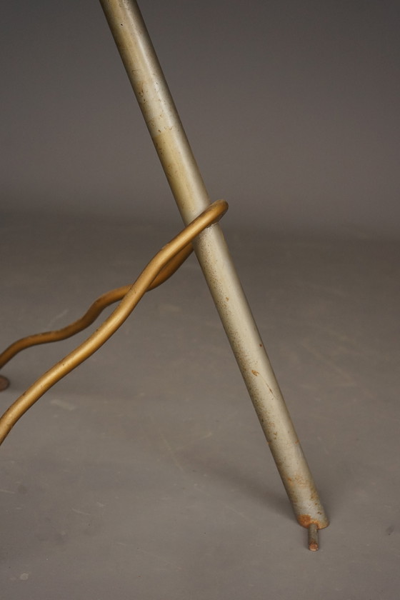 Image 1 of Postmoderne industriële metalen tuintafel, jaren 1980