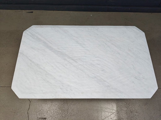 Image 1 of Table basse vintage en marbre blanc, 1970