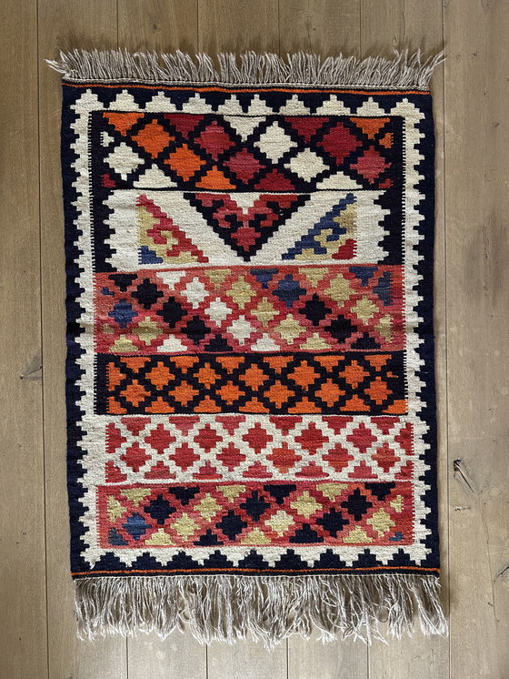 Image 1 of Authentique Kelim Persan tissé à la main Nouveau 105x63