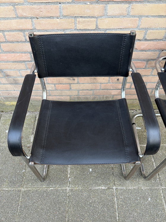 Image 1 of 2 chaises traîneaux vintage, ressemblant aux S34 / MG5