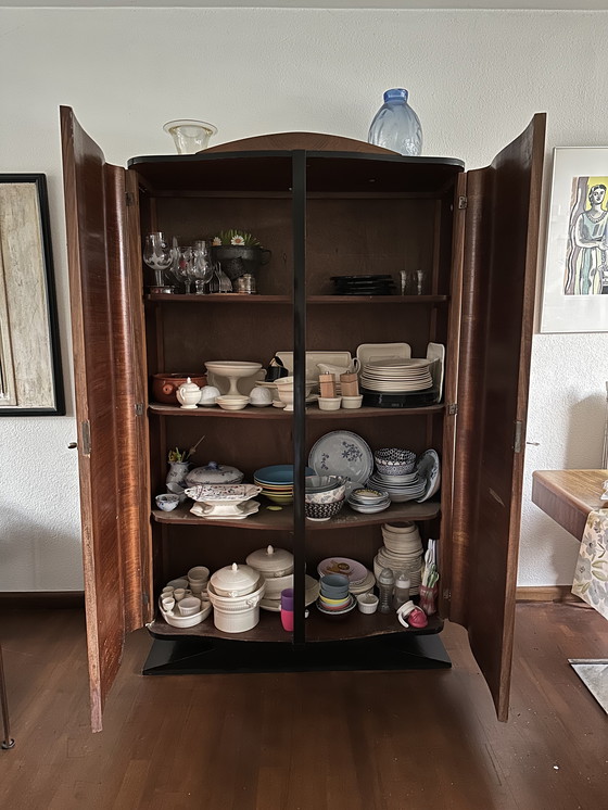 Image 1 of Houten art deco servieskast