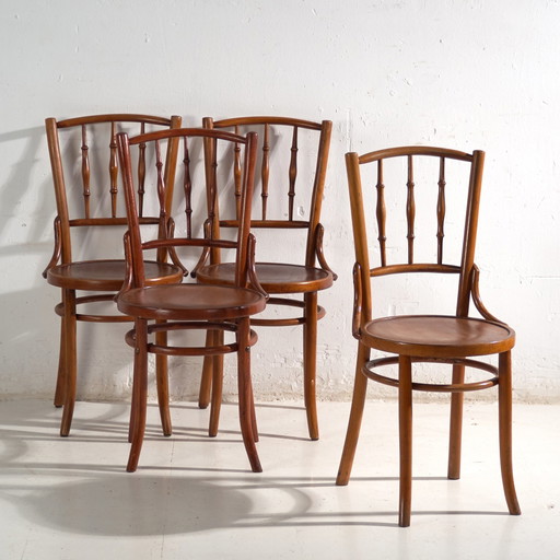 Sedie antiche in legno curvato stile Thonet – Europa Centrale, c. 1930 – Set di 4 #8