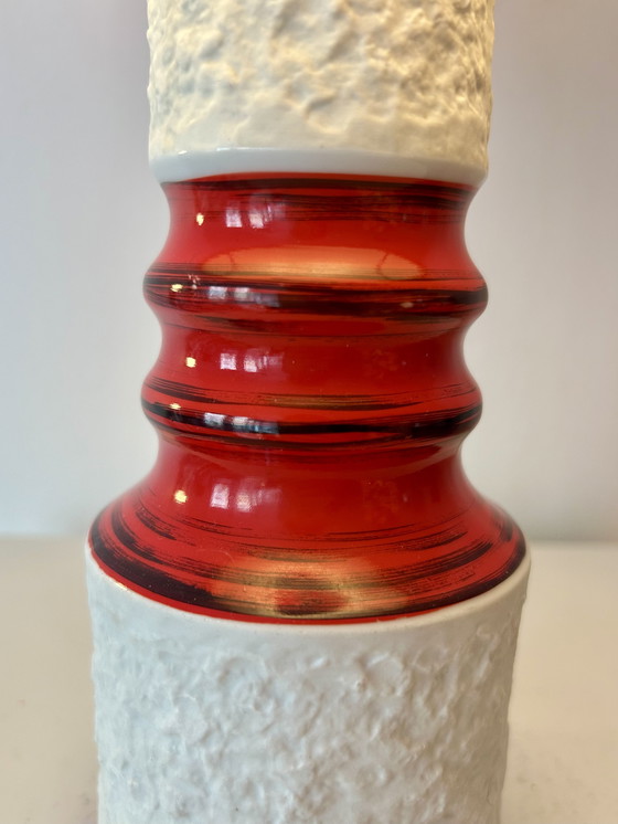 Image 1 of Draadloze tafellamp gemaakt van een vintage KPM-vaas - geschikt voor balkons