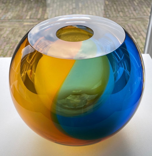 "Sunrise" Objet unique en verre de George Broft 6.6 Kilo !