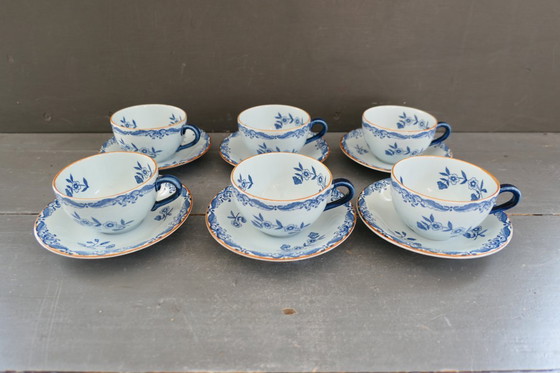 Image 1 of Rörstrand Ostindia Nils Lundström tasse + soucoupe 6 x