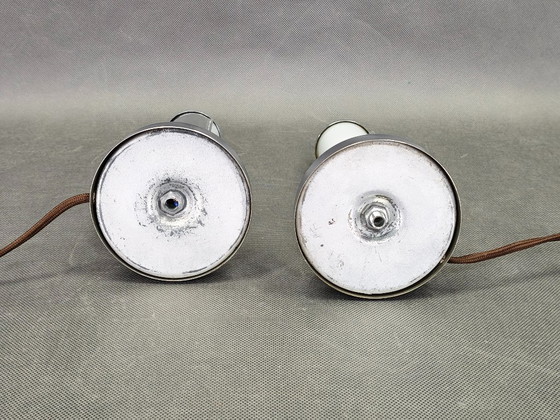 Image 1 of Pair of Art Deco Bedside Lamps, Czechoslovakia, 1930s