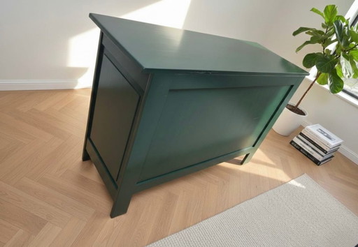 Unique hand-painted sideboard in 'Deep Forest Green'