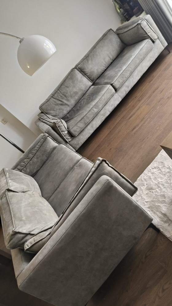 Image 1 of Chateau d'Ax grey benches 2 pieces