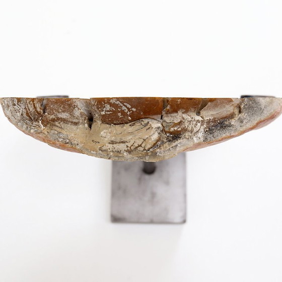 Image 1 of massive septarian nodule on base - Belgium