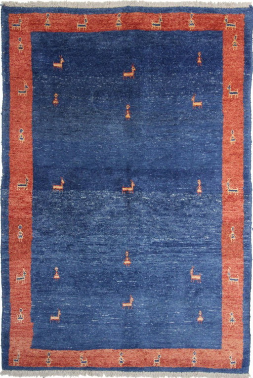 Tappeto persiano originale Gabbeh Ghashghai tappeto orientale 250 cm x 170 cm vecchio naturale