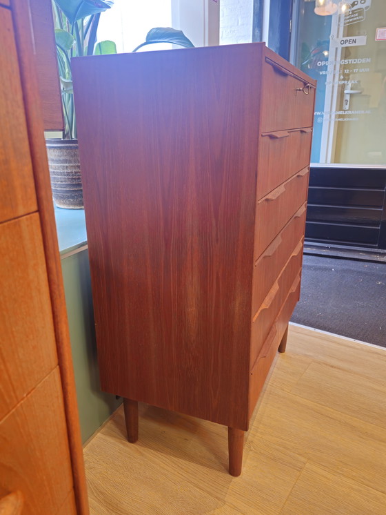 Image 1 of Vintage Deense Ladekast Ladekastje Kast Dressoir 