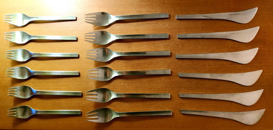 Image 1 of GEORG JENSEN 1955 Besteck von MAGNUS STEPHENSEN Modell TUJA TANAQUIL