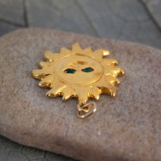 Image 1 of Ciondolo con collana Sun Dalloyau Paris vintage del 1993
