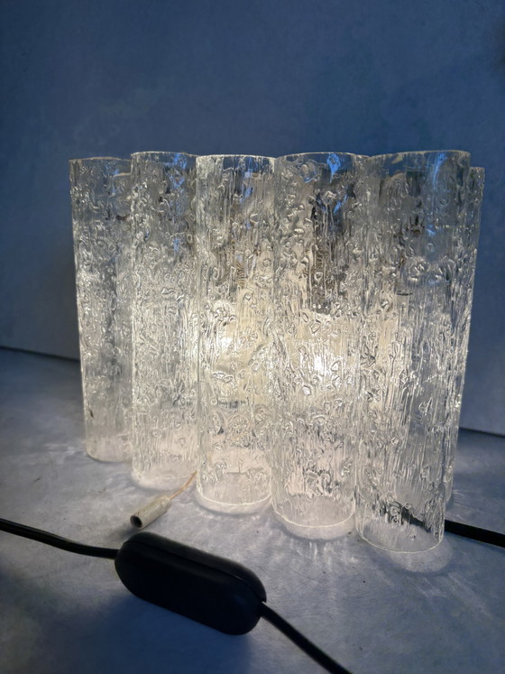 Image 1 of Ensemble d'appliques vintage Doria Leuchten, tubes en verre glacé, 1960