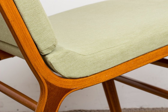 Image 1 of 2-seat Danish sofa in laminated beech and mahogany Model AX by Peter Hvidt and Orla Mogaard-Nielsen for Fritz Hansen 1960