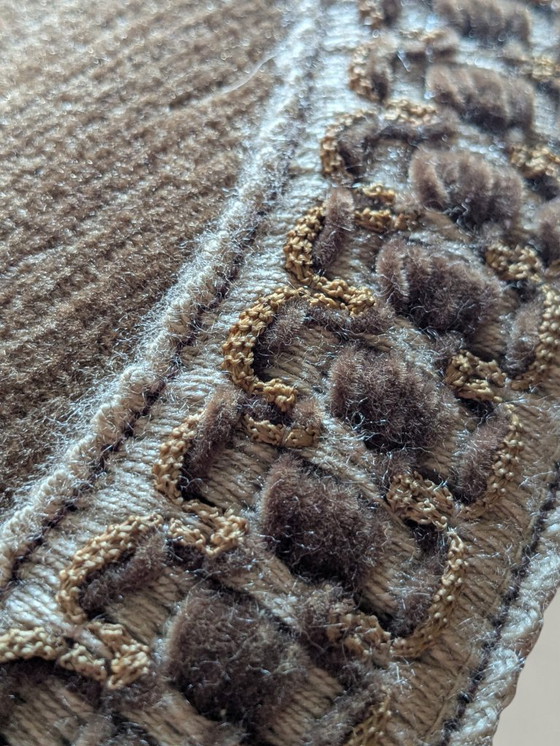 Image 1 of 3-piece vintage tablecloth set from the 60s/70s – Brown/Beige – Warm & Nostalgic