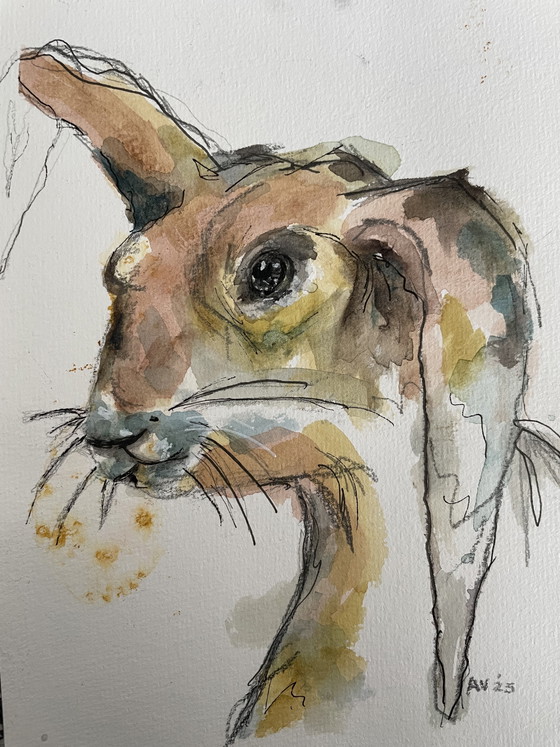 Image 1 of Aquarel “puppy”