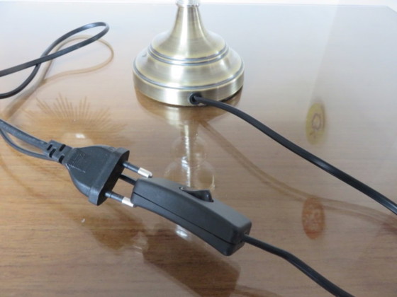 Image 1 of Grande lampada in cristallo ambrato, 1990