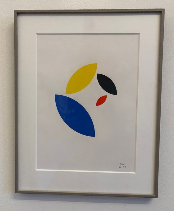 Image 1 of Anton Stankowski – Conjunto de tres pruebas artísticas de geometría abstracta - Serigrafías (1993)