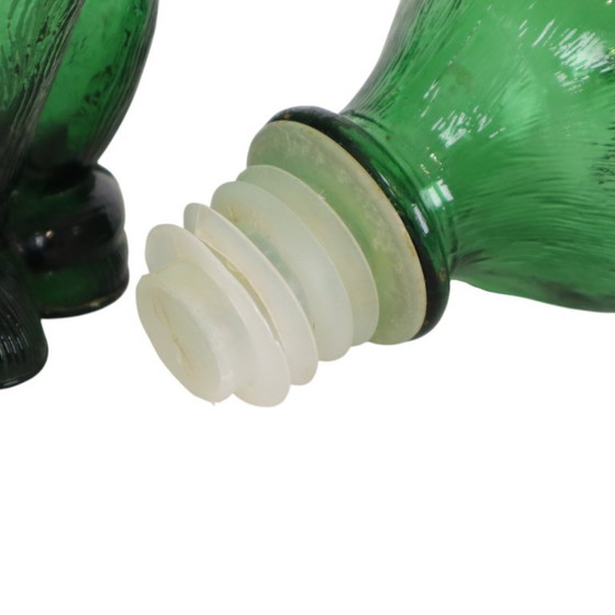 Grande caraffa in vetro verde a forma di gatto, Empoli, Italia, 37 cm – Bicchieri e caraffe, Glass (photo 13 of 15)