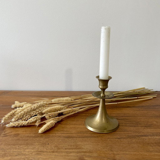 Low Brass Candle Holder