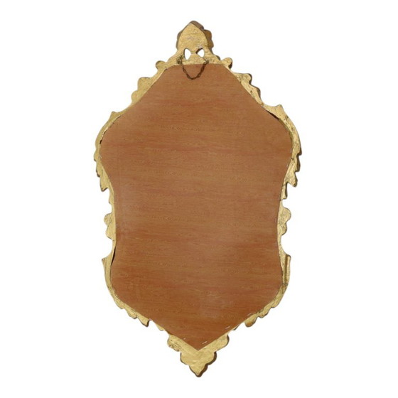 Klassieke Gouden Kuifspiegel Frankrijk Barok Stijl 74cm – Glass (photo 17 of 18)