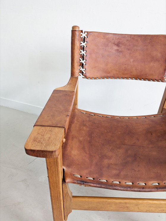 Image 1 of Arte Sano Brown Leather Safari Chair By Werner Biermann