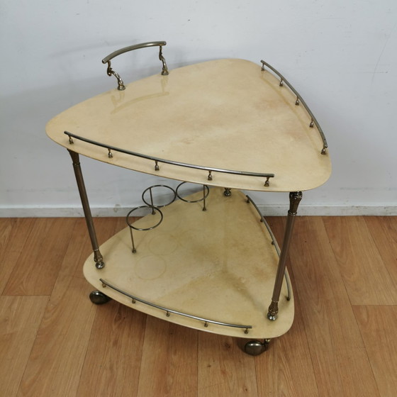 Image 1 of Vintage Barcart Serving Cart, Mid - Century Beverage Cart, Butlertray