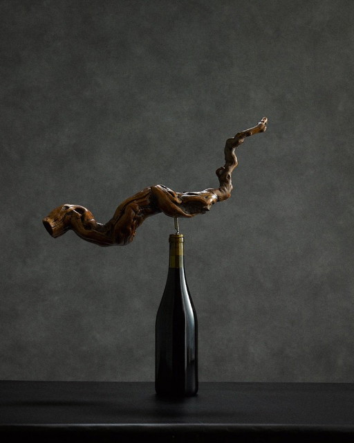 large corkscrew in vine root