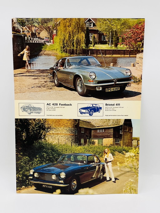 Cardboard photo of English cars